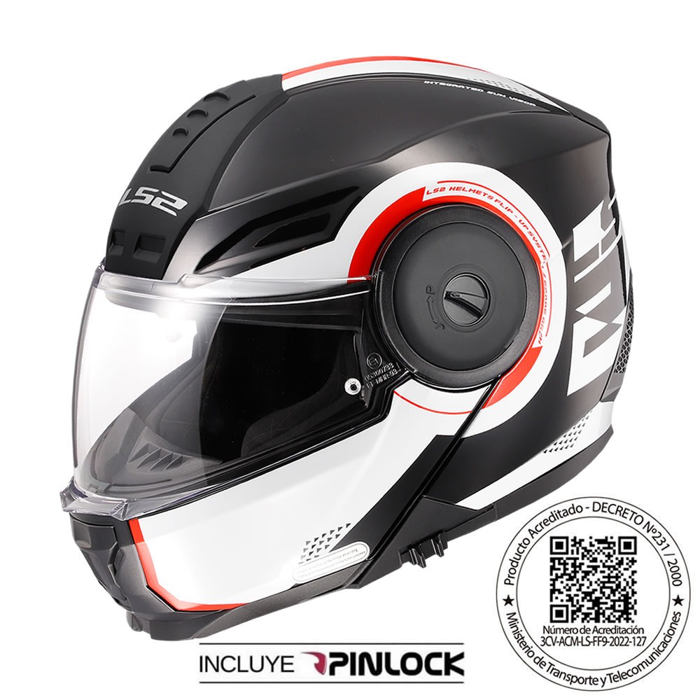 CASCO LS2 FF902 SCOPE II ARCH NEG BLCO ROJO  L1