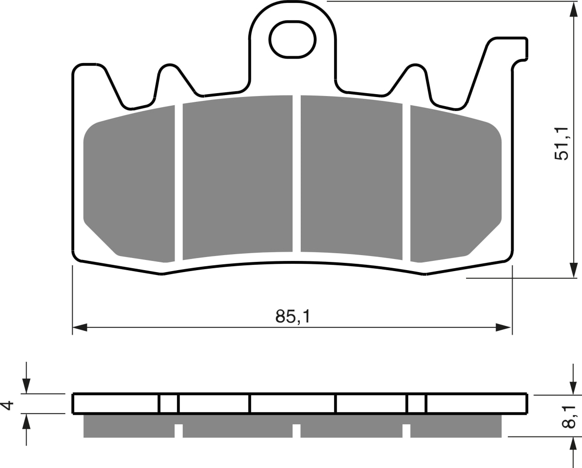 Pastilla de freno delantero BMW R1200 k512