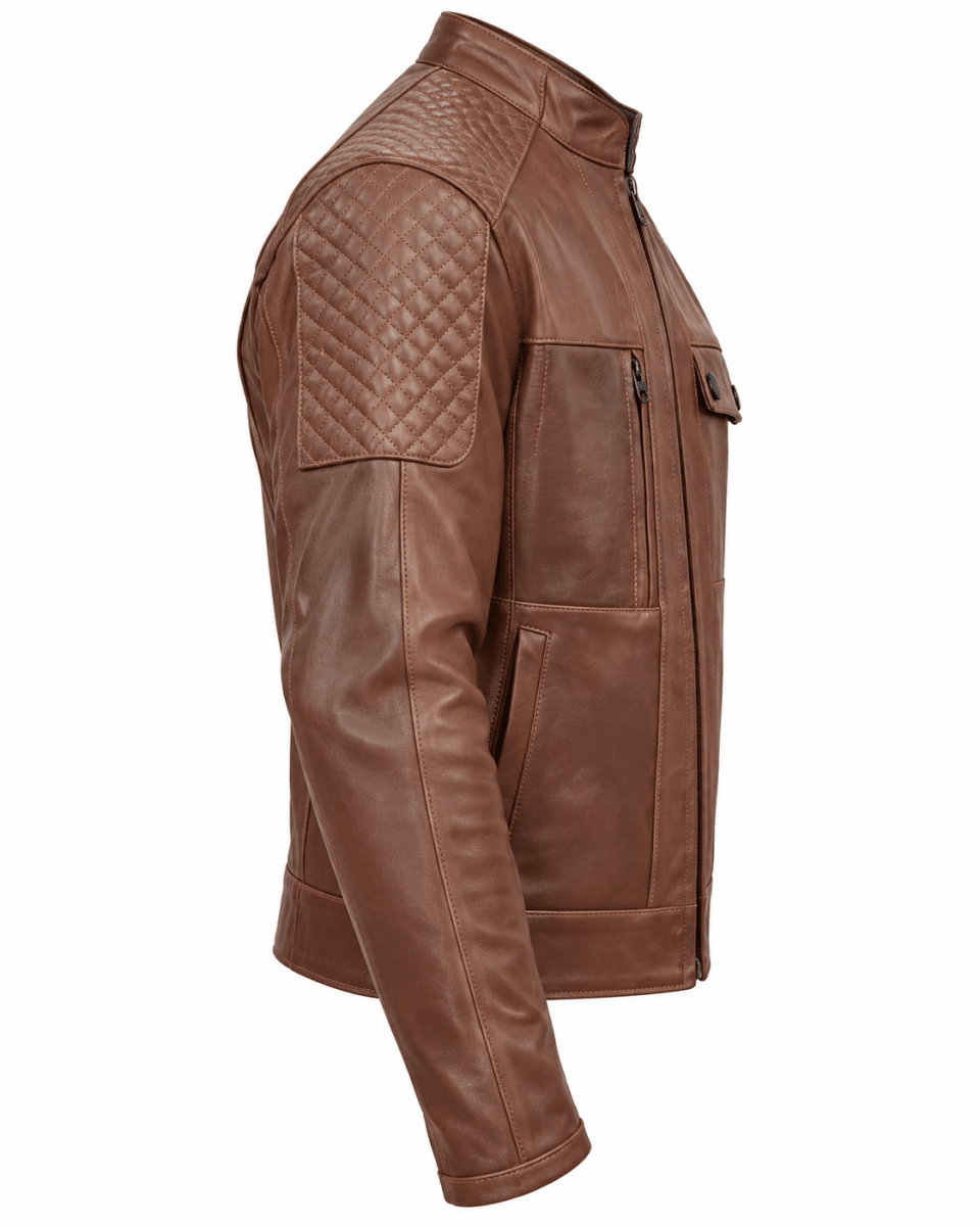 CHAQUETA KMZ CUERO CAFE RACER L2