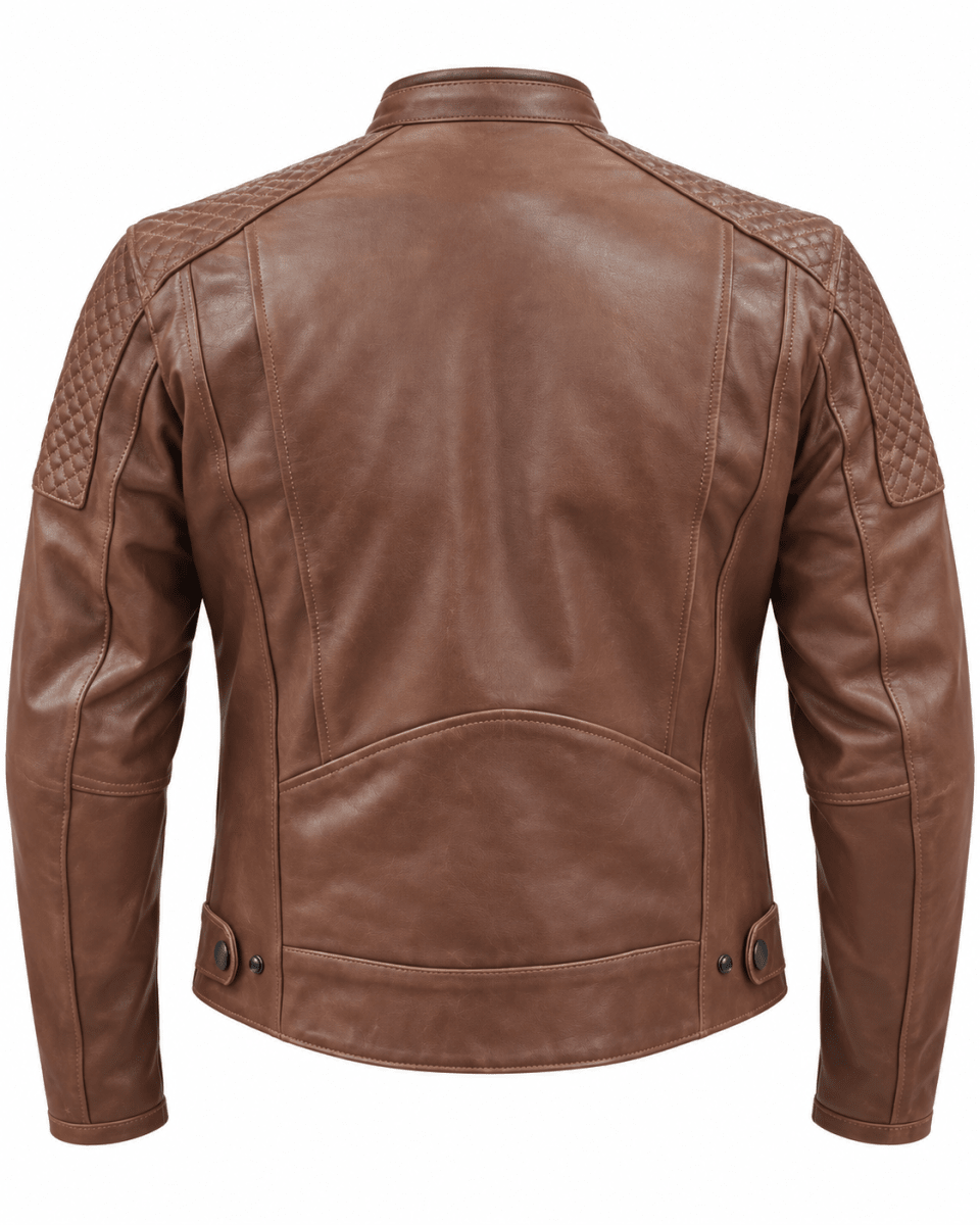 CHAQUETA KMZ CUERO CAFE RACER L3