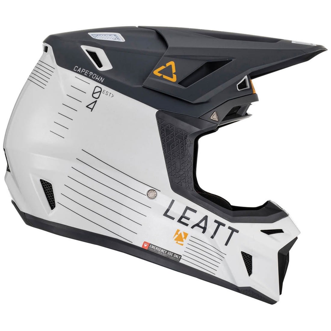 Kit Leatt Casco Moto 8.5 Antiparra 5.5 V24 Negro/Blanco XL 61-62cm3