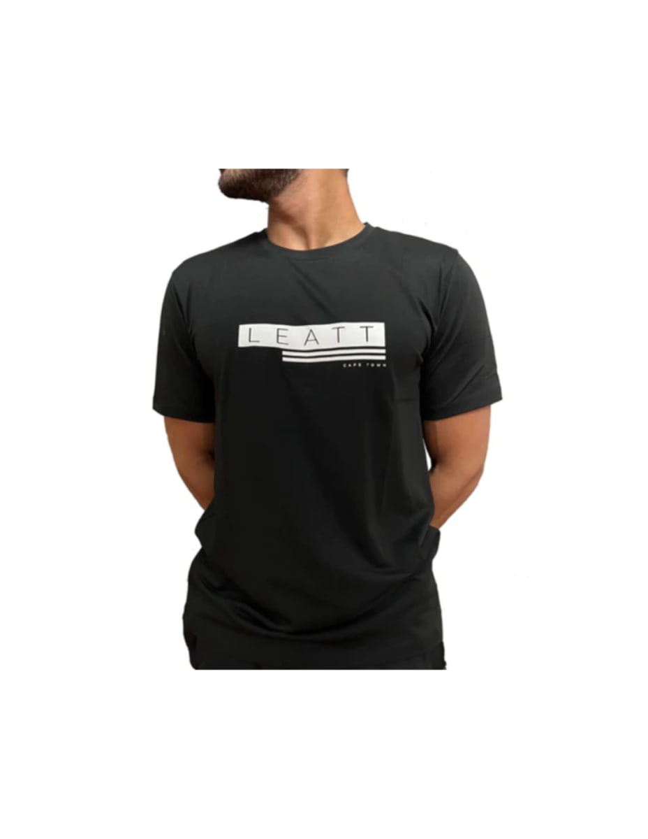 Polera Leatt L blk/white logo1