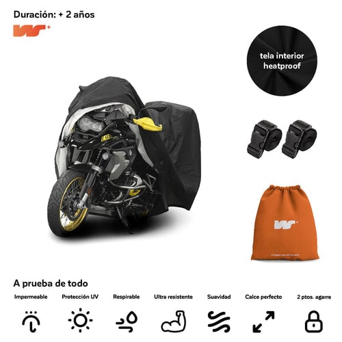 Cobertor  negro deluxe MOTO M con top case1