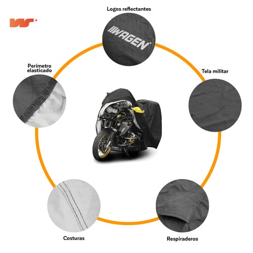 Cobertor  negro deluxe MOTO M con top case4