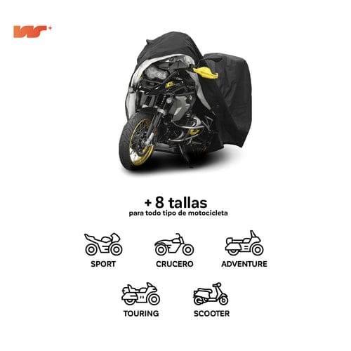 Cobertor negro deluxe MOTO L con top case1