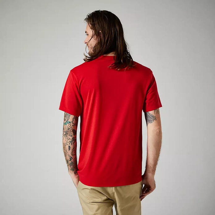 POLERA FOX M/CORTA PINNACLE ROJO M2