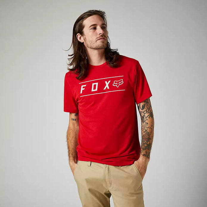 POLERA FOX M/CORTA PINNACLE ROJO M1