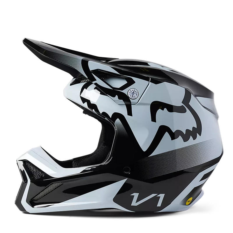 Casco FOX V1 Leed Negro Blanco3