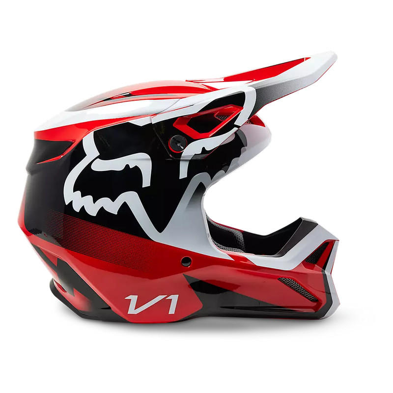 Casco FOX V1 Leed Rojo Fluor2