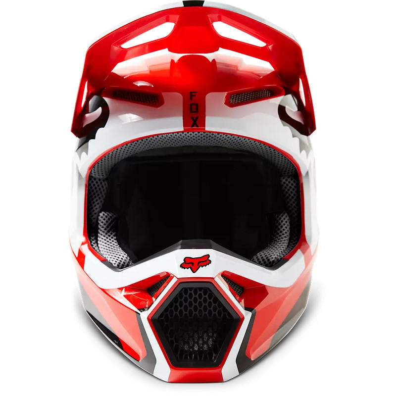 Casco FOX V1 Leed Rojo Fluor5