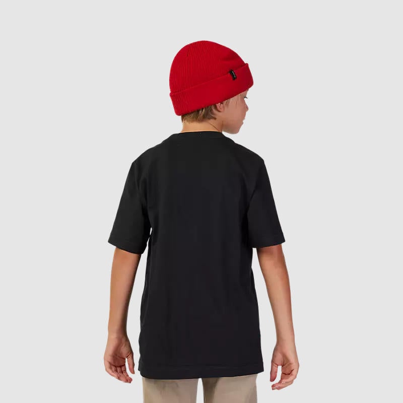 POLERA FOX M/CORTA  NEGRA NIÑO XL2