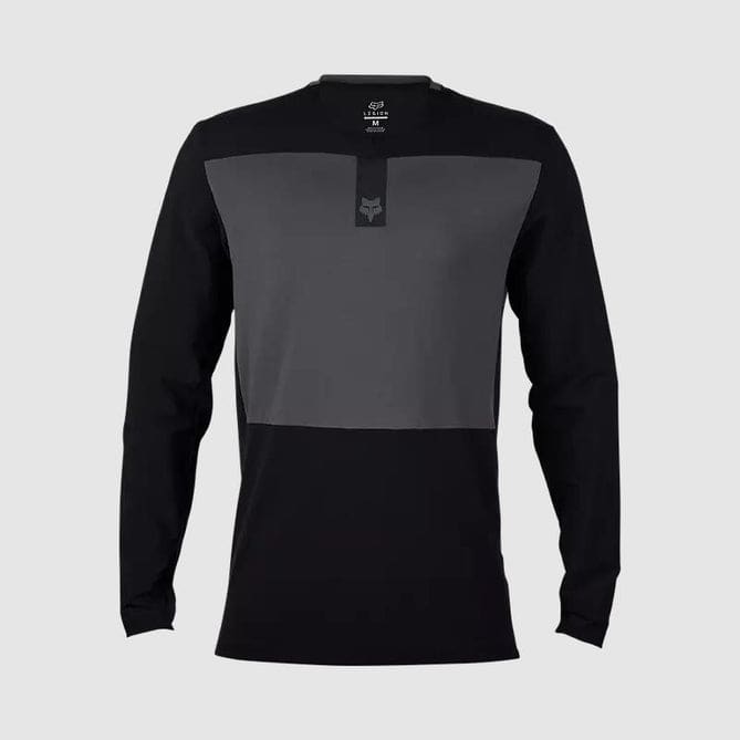 Polera Moto Defend Off Road Manga Larga Negro Fox M1