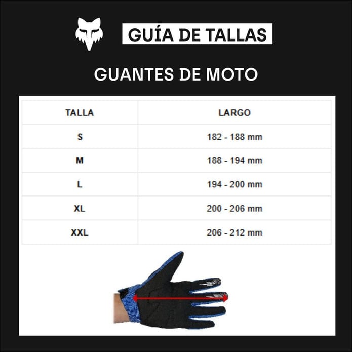 GUANTE FOX BOMBER LT NEGRO XL3