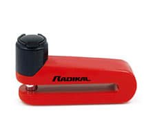 Candado rojo con testigo 10mm Radikal2