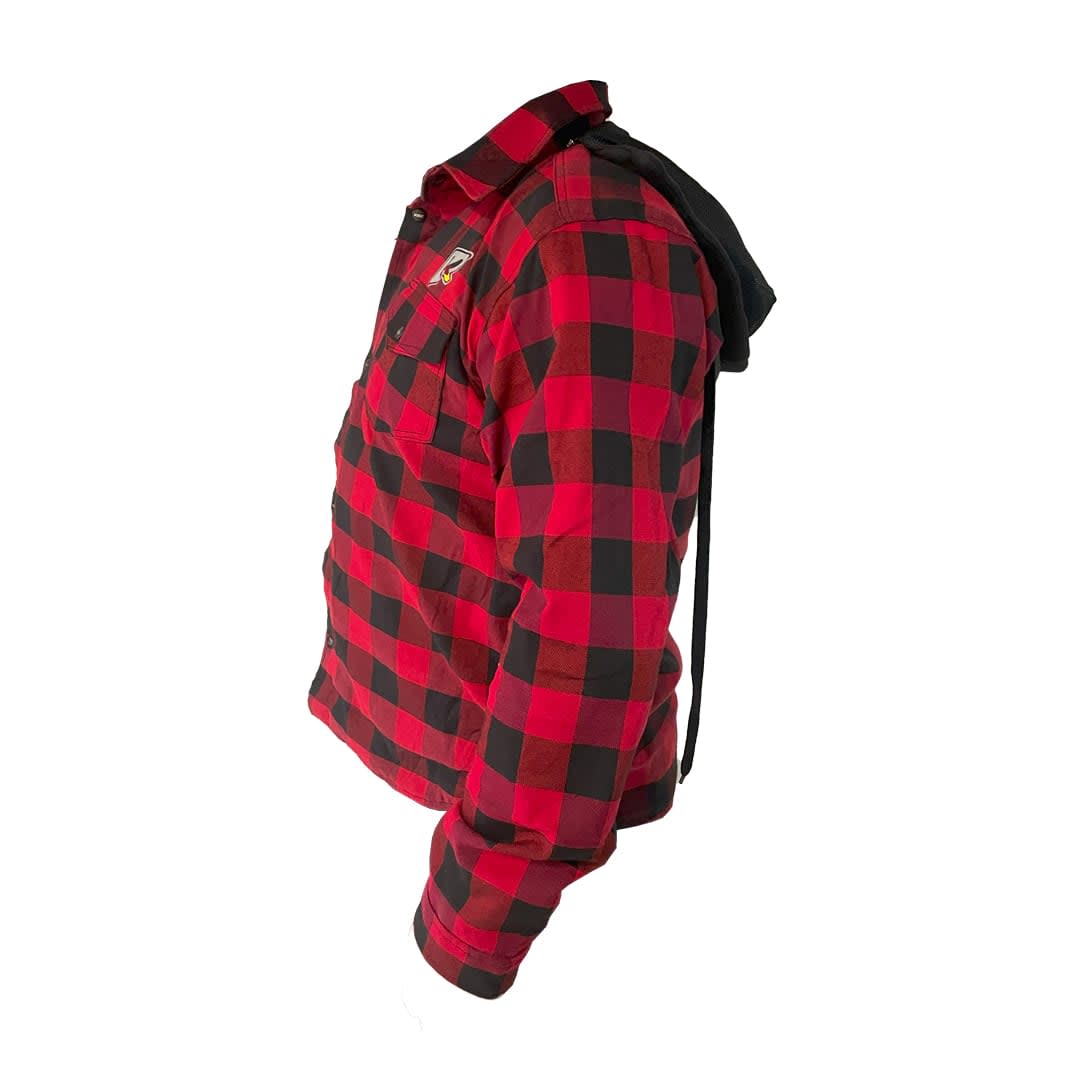 CHAQUETA KMZ MEN FLANNEL ROJO NEGRO M2