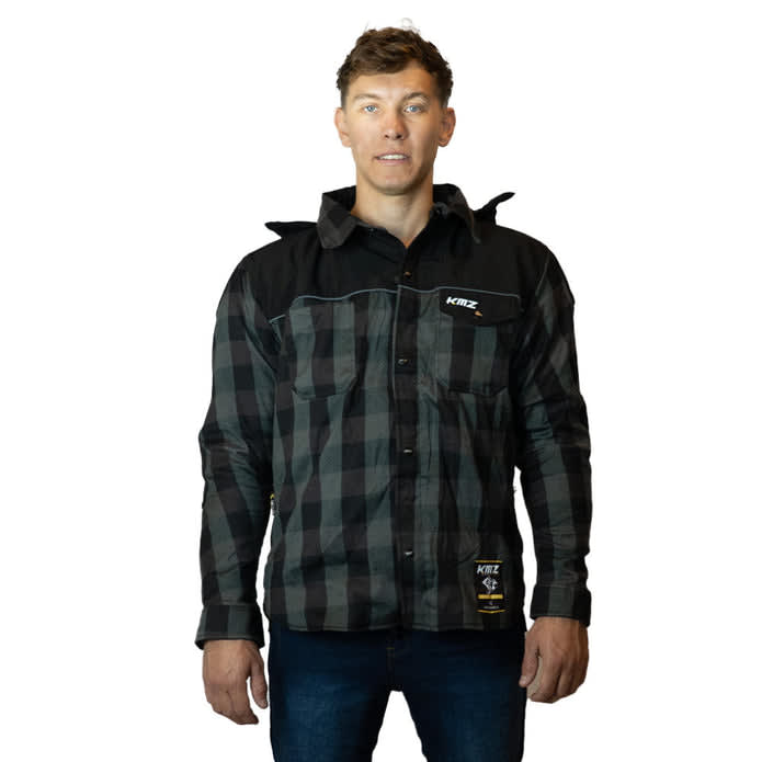 CHAQUETA KMZ FLANNEL OUTRIDER S GRIS1