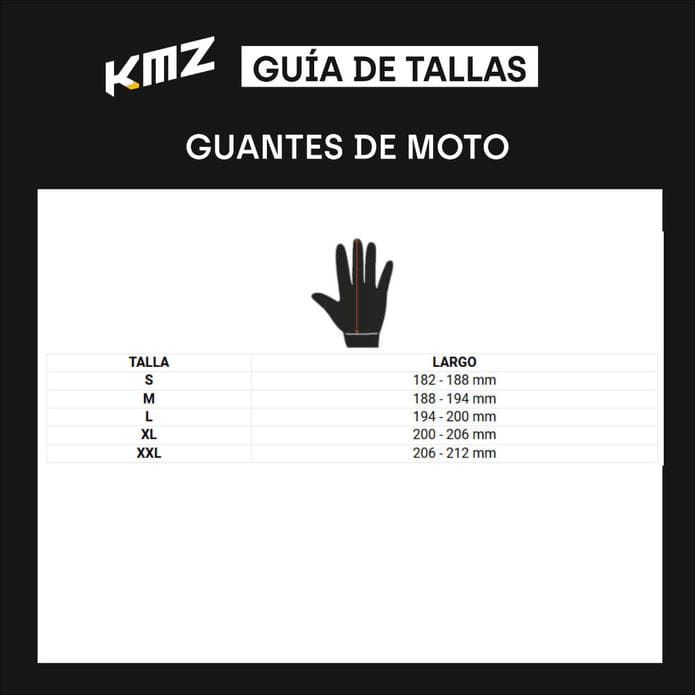 GUANTE CORTO KMZ ASPHALT XL NEGRO3