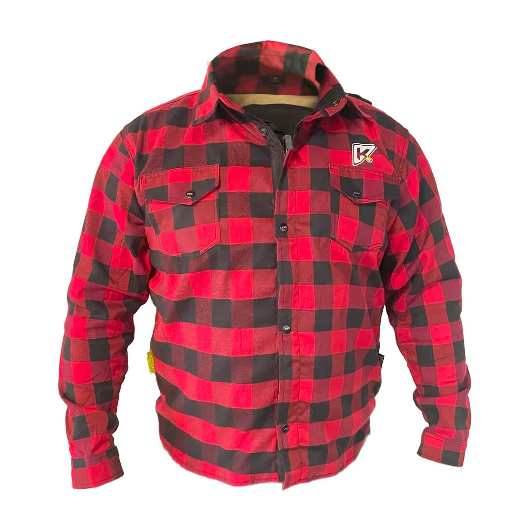CHAQUETA KMZ MEN FLANNEL ROJO NEGRO XL1
