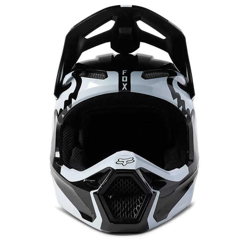 Casco FOX V1 Leed Negro Blanco | MOTOTRAINER