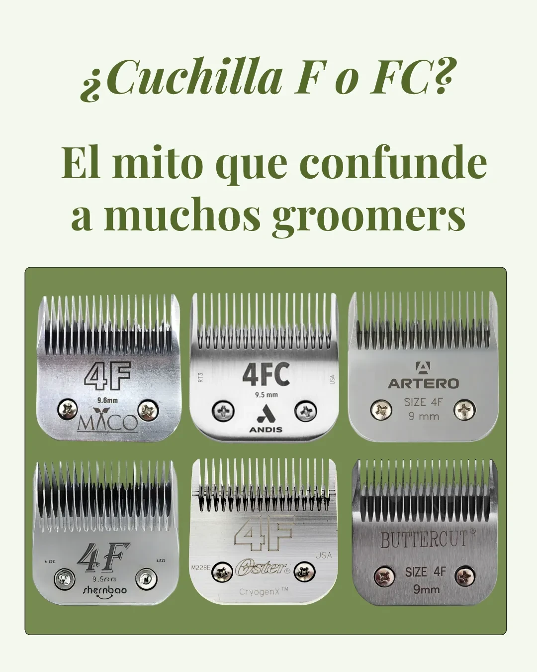 26/13 - Cuchilla F vs FC en peluquería canina: ¿son lo mismo?