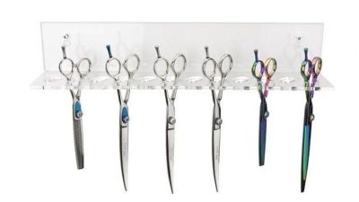 SOPORTE MURAL ACRÍLICO PARA 12 TIJERAS1