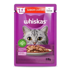 Whiskas Gato Carne Premio 85g Precio Chile | Snack Gato Carne Sachet Alimento Húmedo