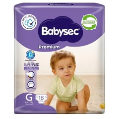 Babysec G 18 Unidades Precio Chile | Pañales Desechables Talla G Cómodos y Absorbentes para Bebé