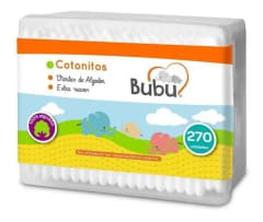 Bubu Cotonitos 270 Unidades Precio Chile | Bastoncillos de Algodón Suaves e Higiénicos