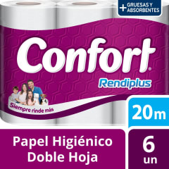 Papel Higiénico Confort 20 Metros 6 Rollos Precio Chile | Papel Higiénico Suave
