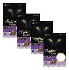 Safari Arena Cristal 3.8L Pack 4 Unidades Precio Chile | Arena Sanitaria Gato Silica Control Olor