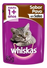 Whiskas Sachet Pavo 85g Precio Chile | Alimento Húmedo Gato Pavo Snack Premium