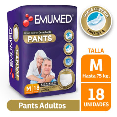 Pañal Emumed Pants M x18 Adulto Precio Chile | Calzón Absorbente Adulto Mediano Alta Absorción