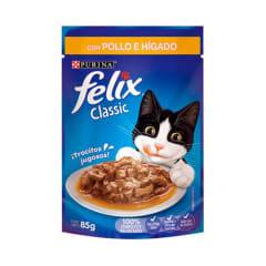 Felix Premio Pouch Pollo Hígado 85g Precio Chile | Snack Gato Pollo Hígado Sachet Alimento Húmedo