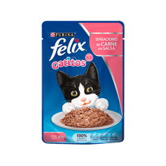 Purina Felix Gatitos Carne Premio Húmedo Precio Chile | Snack Gato Cachorro Carne Sachet
