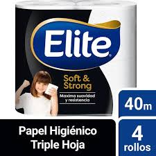 Papel Higiénico Elite 40 Metros 4 Rollos 3 Hojas Precio Chile | Papel Higiénico Suave y Resistente