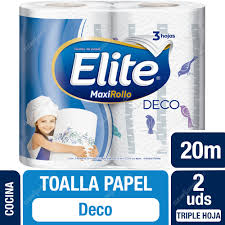Elite Toalla de Papel Deco 20m x2 Precio Chile | Toalla Nova Elite Cocina