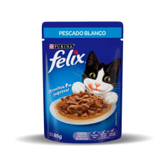 Felix Pescado Blanco Premio Precio Chile | Snack Gato Pescado Blanco Sachet Alimento Húmedo