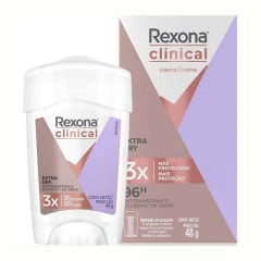 Rexona Clinical Crema Mujer Extra Dry 48g Precio Chile | Desodorante Antitranspirante Mujer Protección Extrema