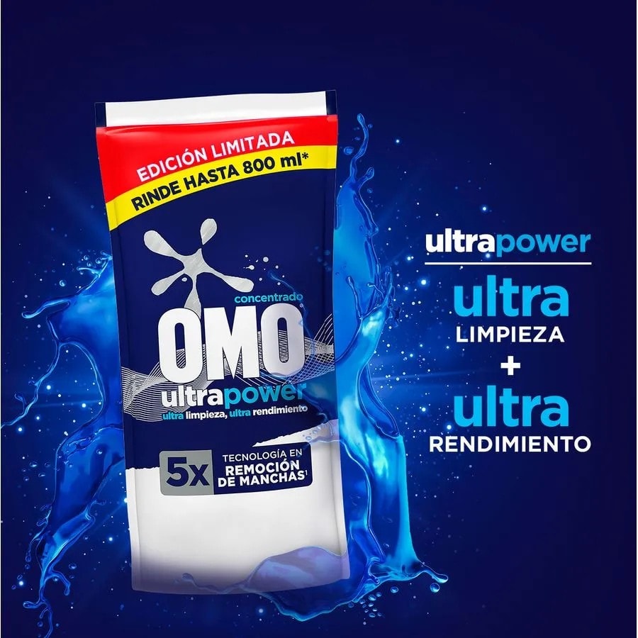 Detergente Líquido Omo Matic Ultra Power 400ml Precio Chile | Detergente para Lavadora Limpieza Profunda2
