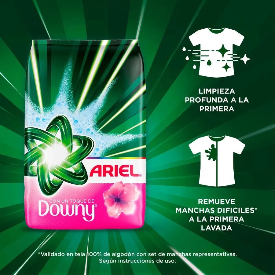 Ariel Downy Polvo 700g Precio Chile | Detergente en Polvo con Aroma Downy Limpieza Profunda2