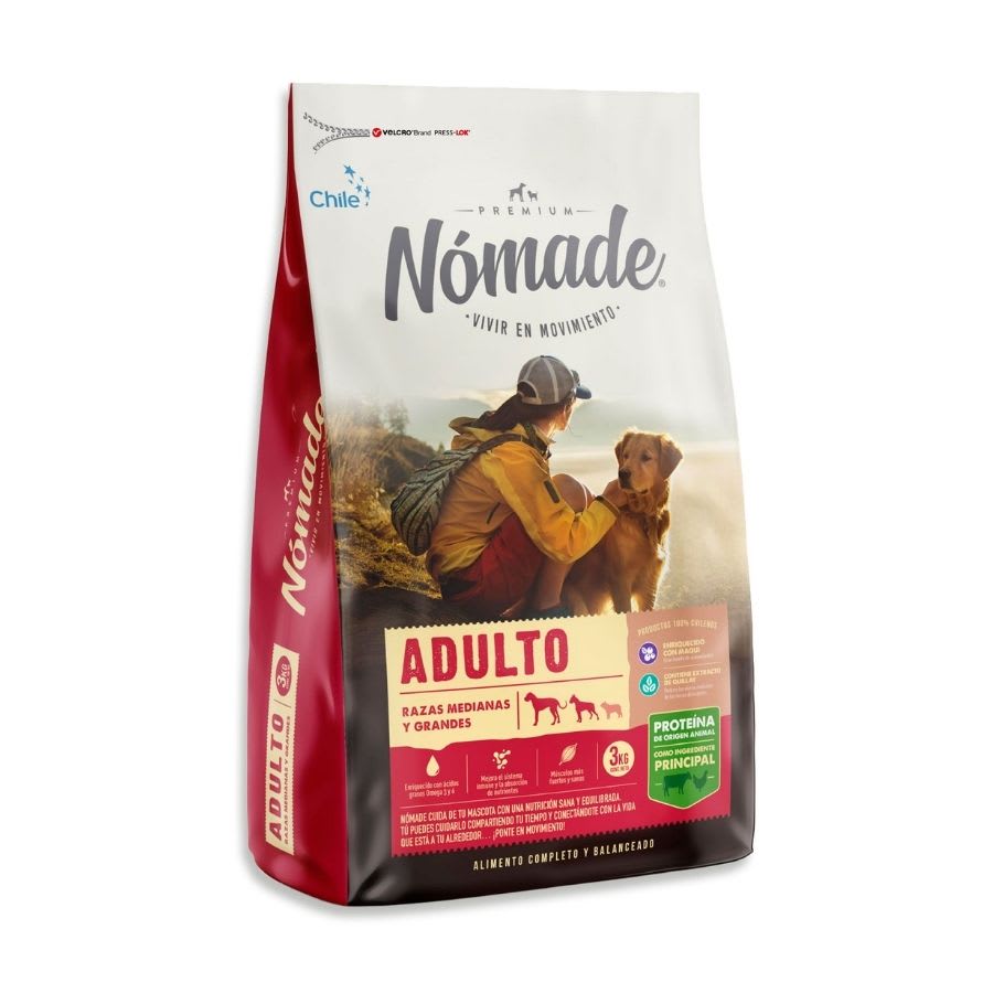 Nómade Adulto Raza Grande 3kg Precio Chile | Alimento Perro Adulto Razas Grandes1