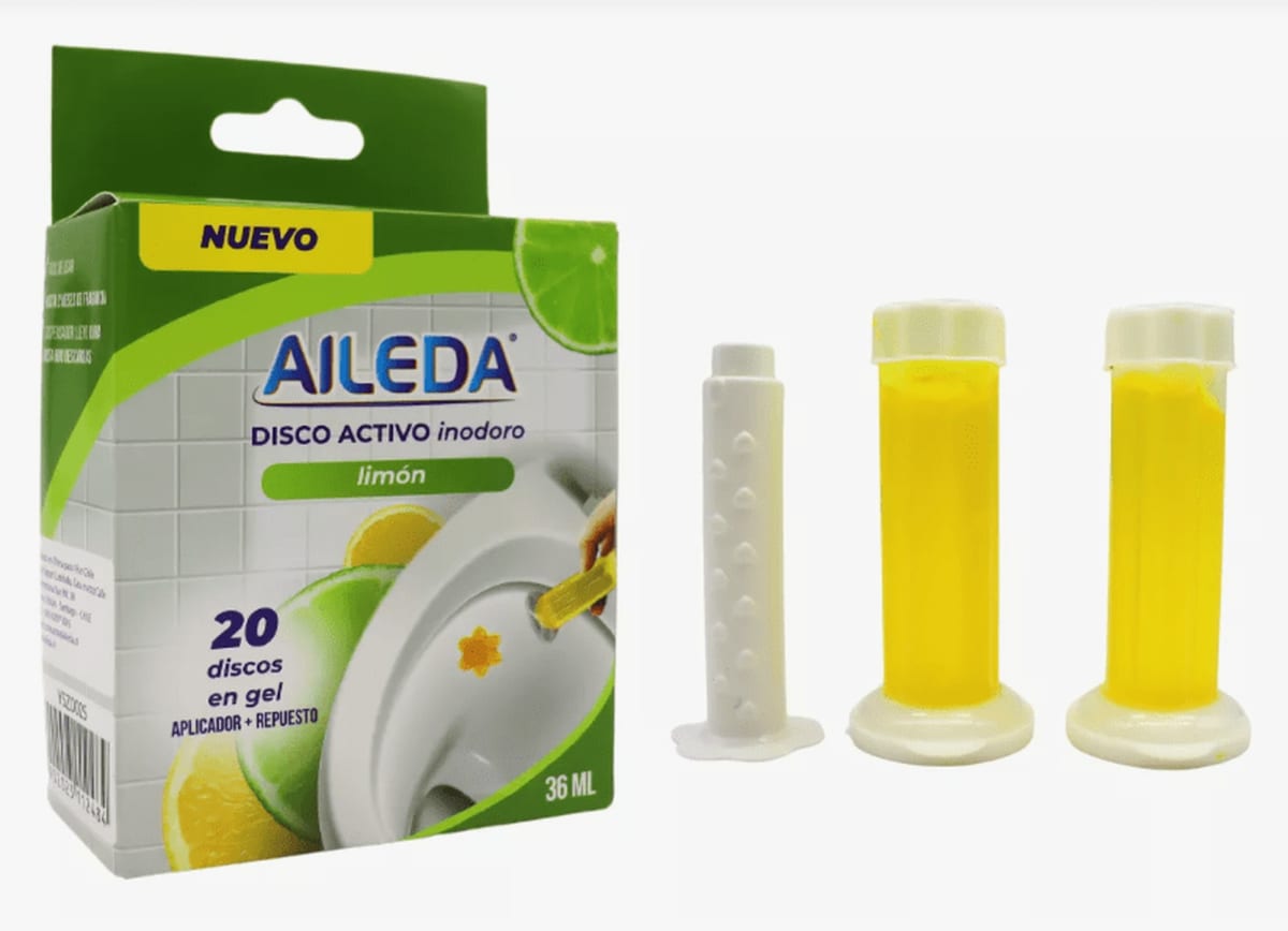 Aileda Disco Activo Baño 20 Unidades Limón Precio Chile | Limpieza WC Aroma Limón Duradero1