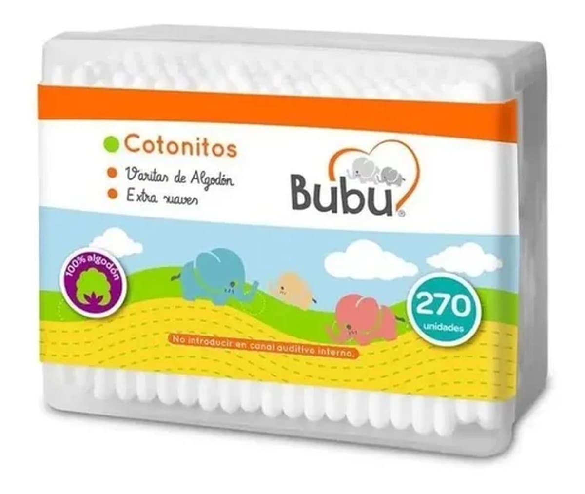 Bubu Cotonitos 270 Unidades Precio Chile | Bastoncillos de Algodón Suaves e Higiénicos1
