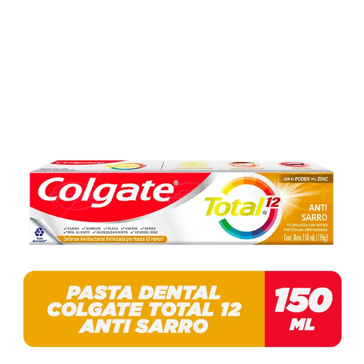 Colgate Anti Sarro 150ml Pasta de Dientes Precio Chile | Pasta Dental Control Sarro y Protección Bucal1