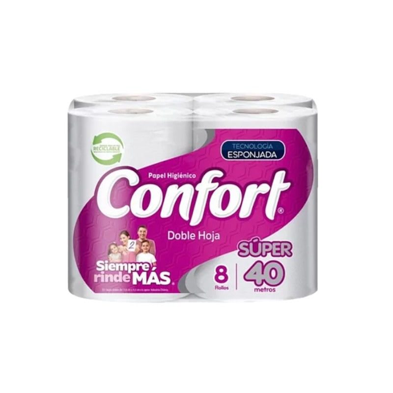 Papel Higiénico Confort 40 Metros 8 Rollos Precio Chile | Papel Higiénico Rendidor1