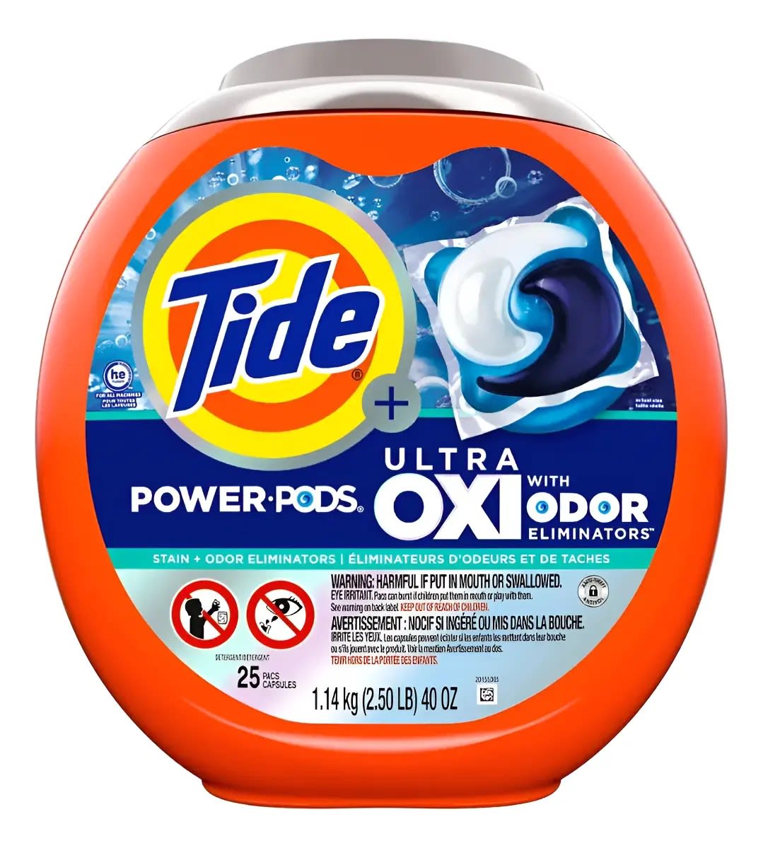 Tide Pods Cápsulas 25U Ultra Oxi 1,14kg Precio Chile | Detergente Cápsulas Alta Potencia Quita Manchas1