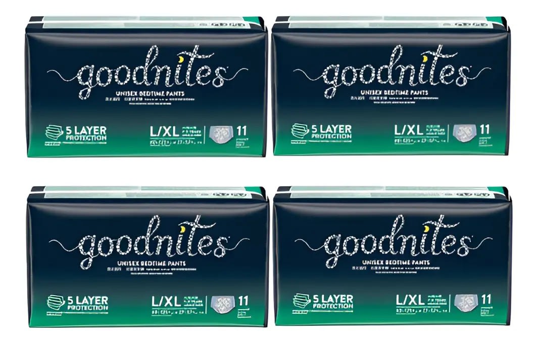 Goodnites Pants Talla L/xl Pack X4 Pqts L Xl Sin Género1