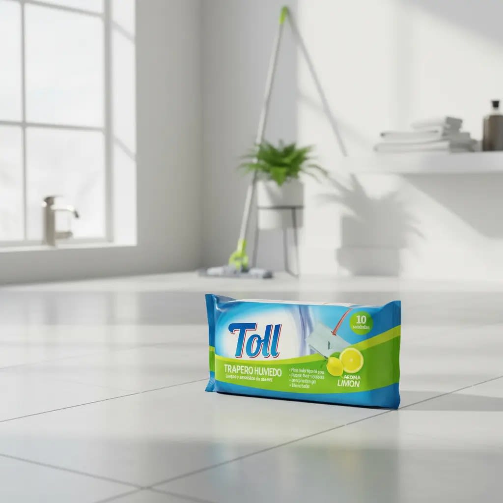 Trapero Húmedo Toll Aroma Limón 10 Unidades Precio Chile | Paños Húmedos para Pisos Limpieza y Frescura2
