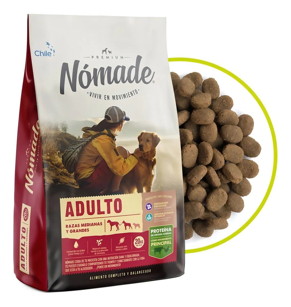 Nómade Adulto Perro 20kg Precio Chile | Alimento Balanceado Económico Saco Grande Despacho3