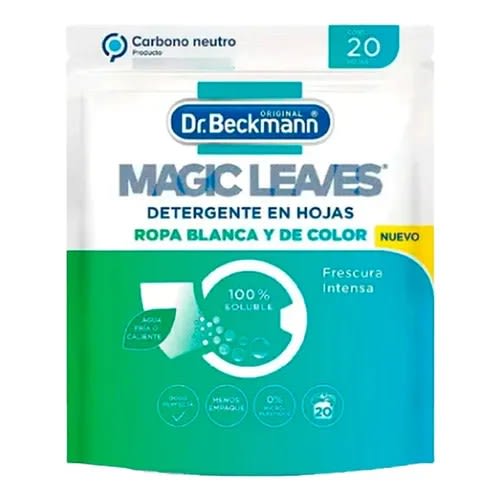 Dr. Beckmann Magic Leaves Detergente 20U Precio Chile | Hojas Detergente Ropa Innovador Sin Líquido1